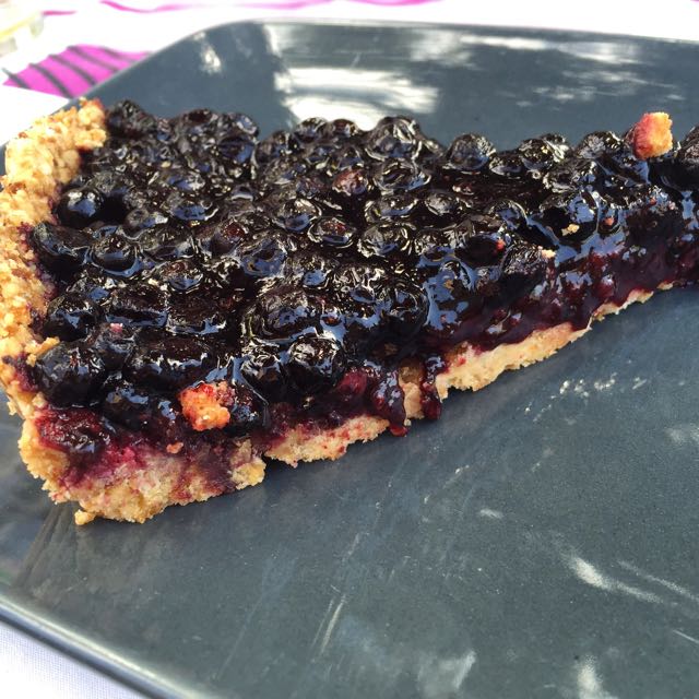 Tarte à la myrtille végétale et sans gluten