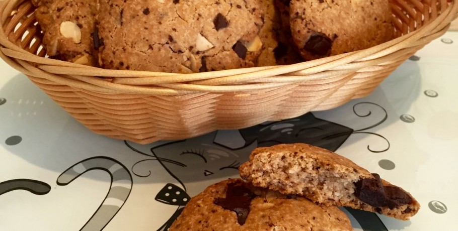 Vegan Cookies pépites chocolat & amandes effilées (sans gluten)