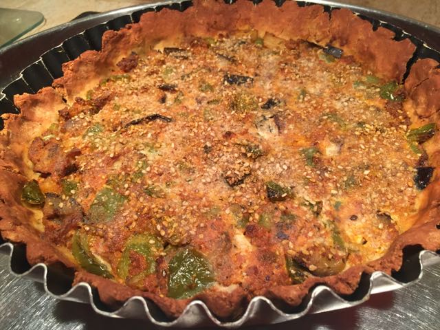 Tarte aubergine poivron sans gluten - 1