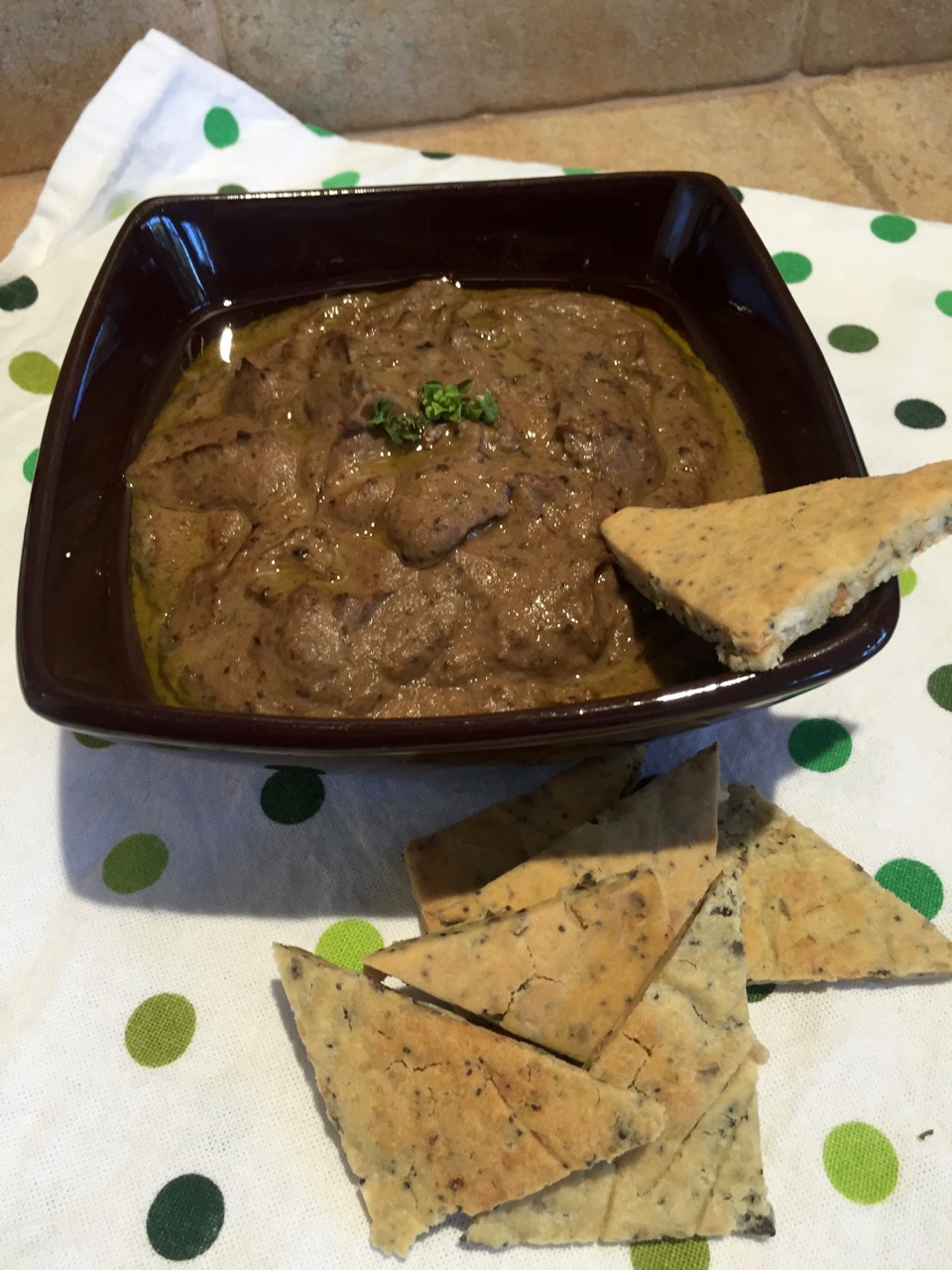 Caviar d'aubergine aux olives