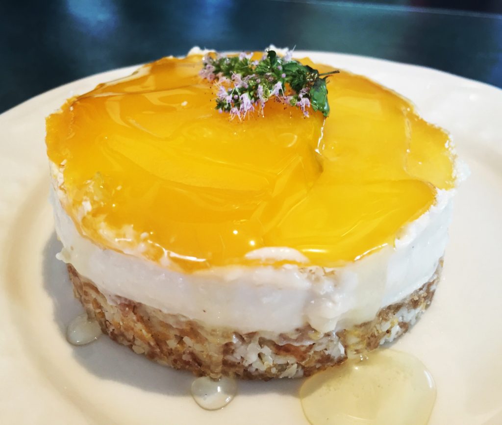 No cheesecake cru Mangue Coco