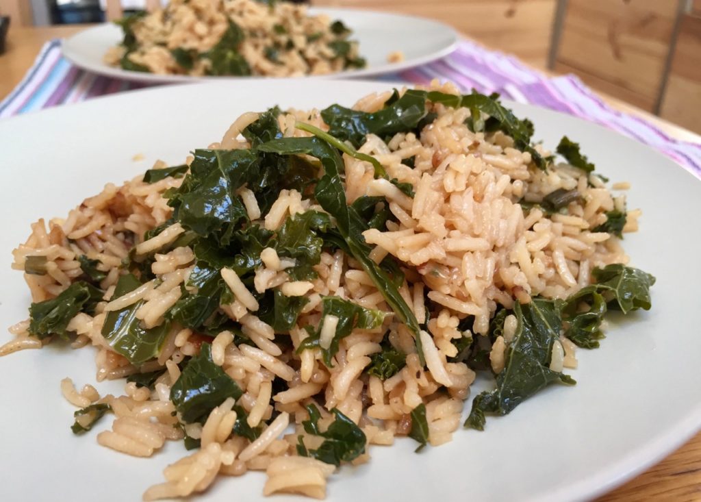 Riz au Kale (Rice Cooker)